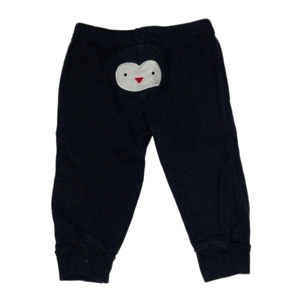 Child of Mine by Carter’s Casual Penguin Bottom Lounge Pants 6-9M Black